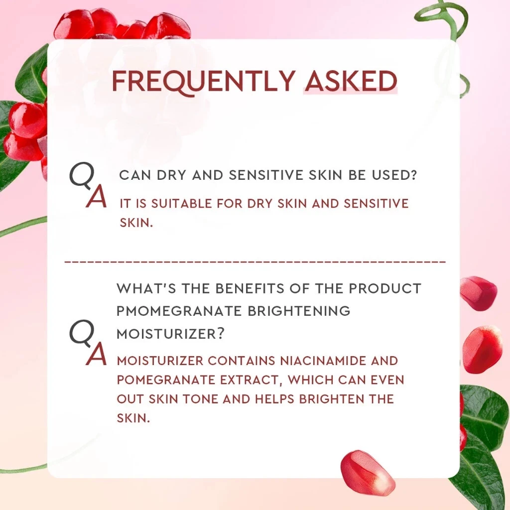 GLAD2GLOW Pomegranate Niacinamide Brightening Anti-Acne Care Moisturizer